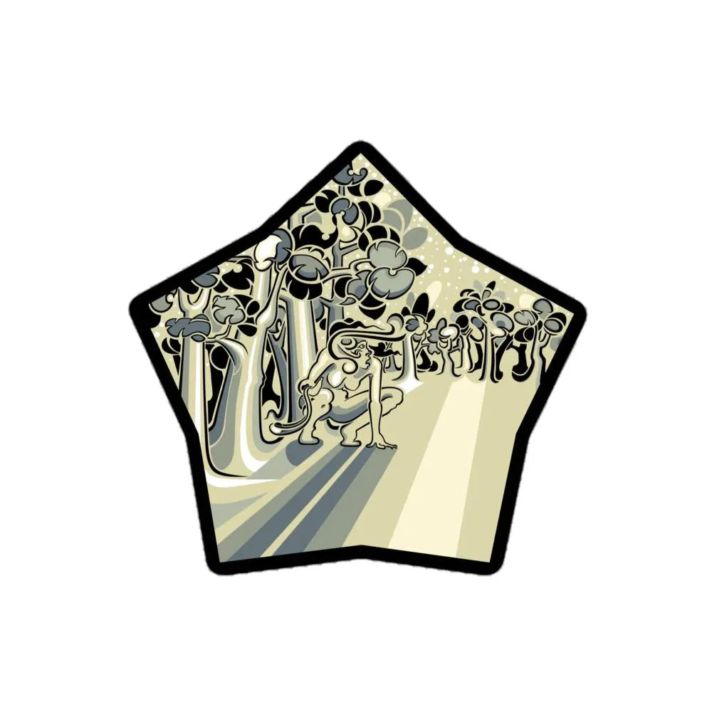 Girl with a Sling - Bubble-Free Vinyl Stickers