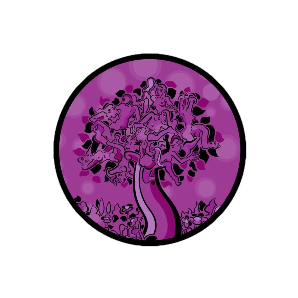 Lady Tree (Fuchsia) - Bubble-Free Vinyl Stickers