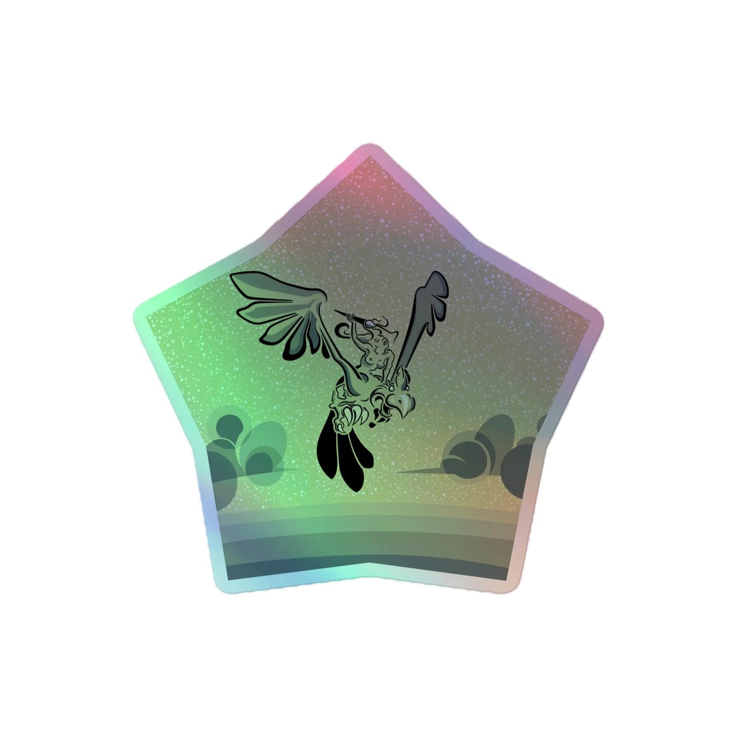 Bird on a Bird - Holographic Vinyl Stickers