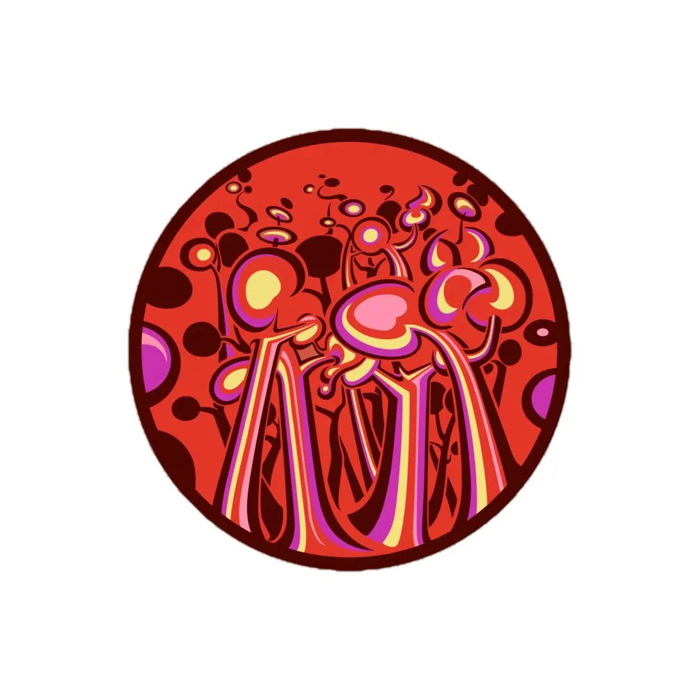 Little Red Tree Stripe - Bubble-Free Vinyl Stickers