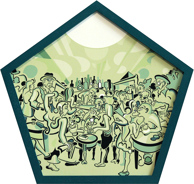 Drinking: Framed limited edition print