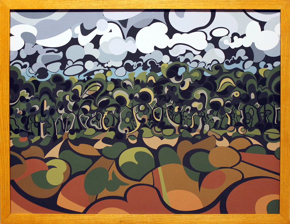 Gold Tree Stripe: Framed Limited edition print