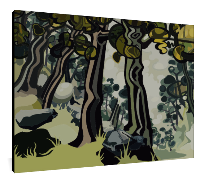 V-Trees - Giclée Canvas Print