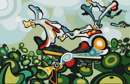 Tree Birds - Giclée Canvas Print