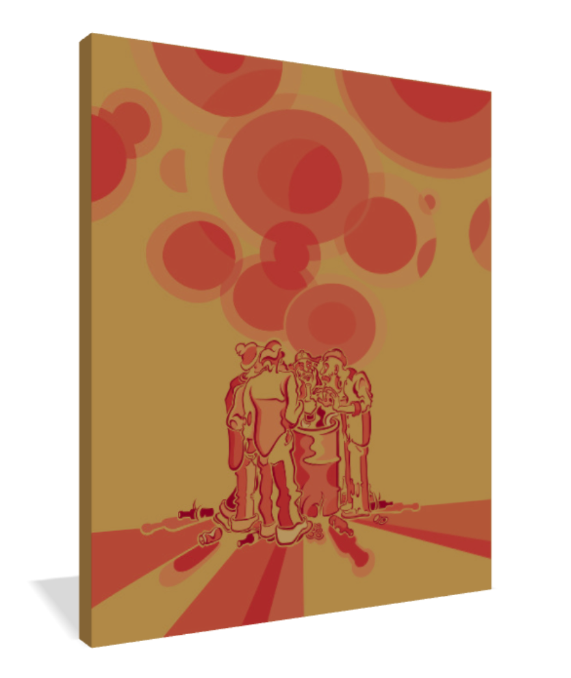 Hobos - Giclée Canvas Print