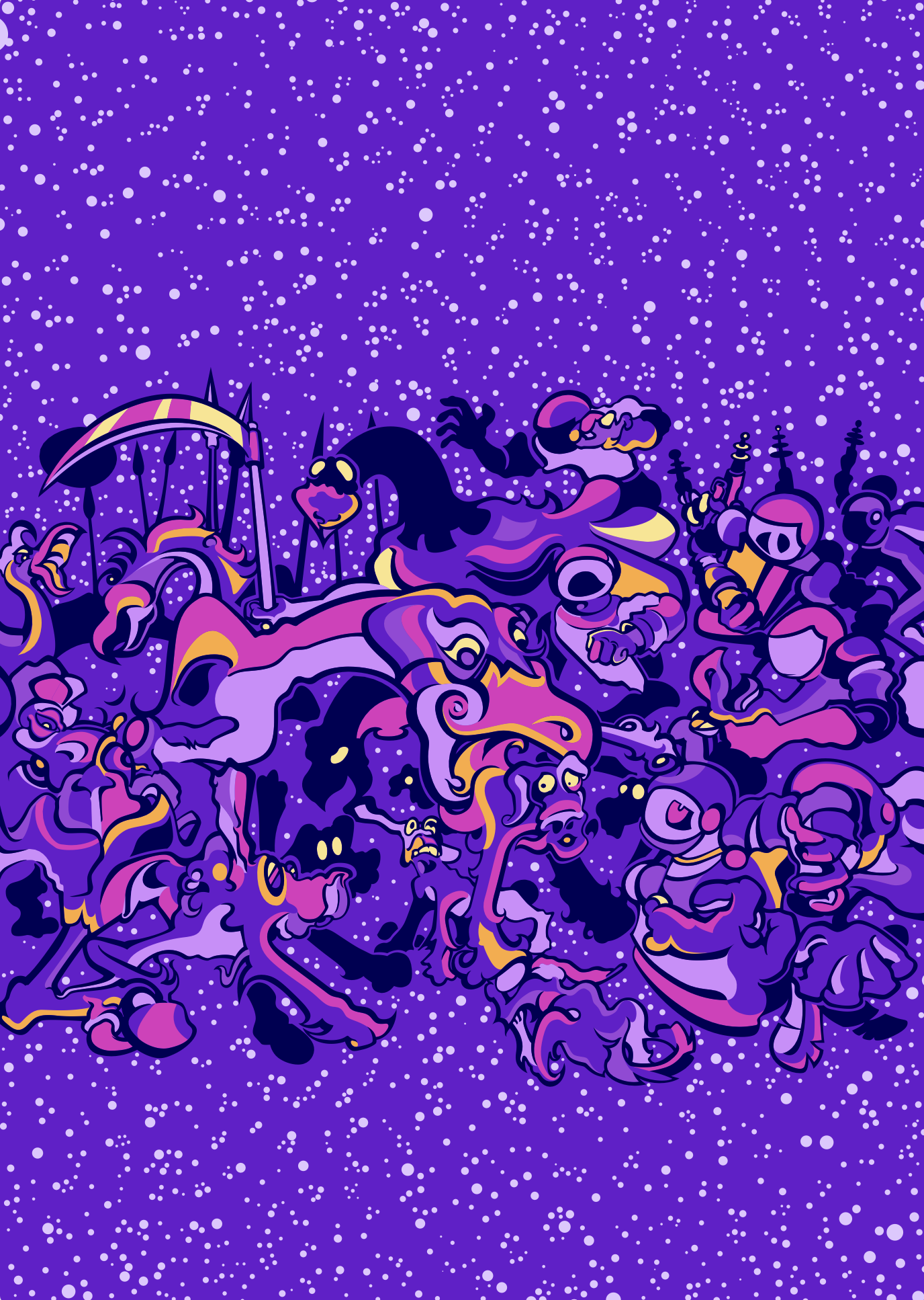 War (Lilac) - Vector Print