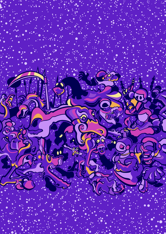 War (Lilac) - Vector Print