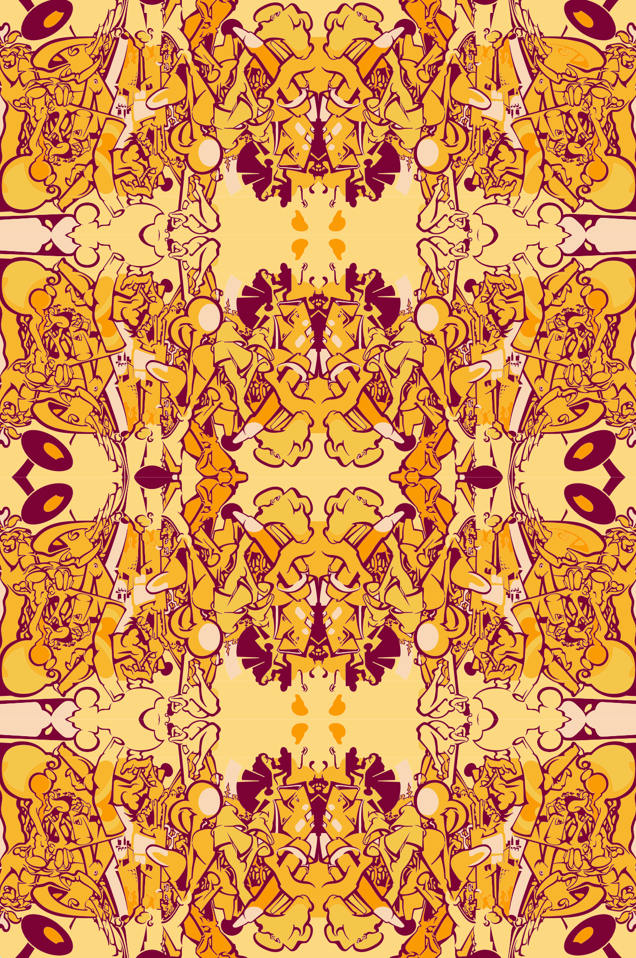 Orange Stripe - Wallpaper (Repeating Pattern)