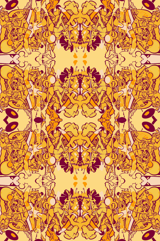 Orange Stripe - Wallpaper (Repeating Pattern)
