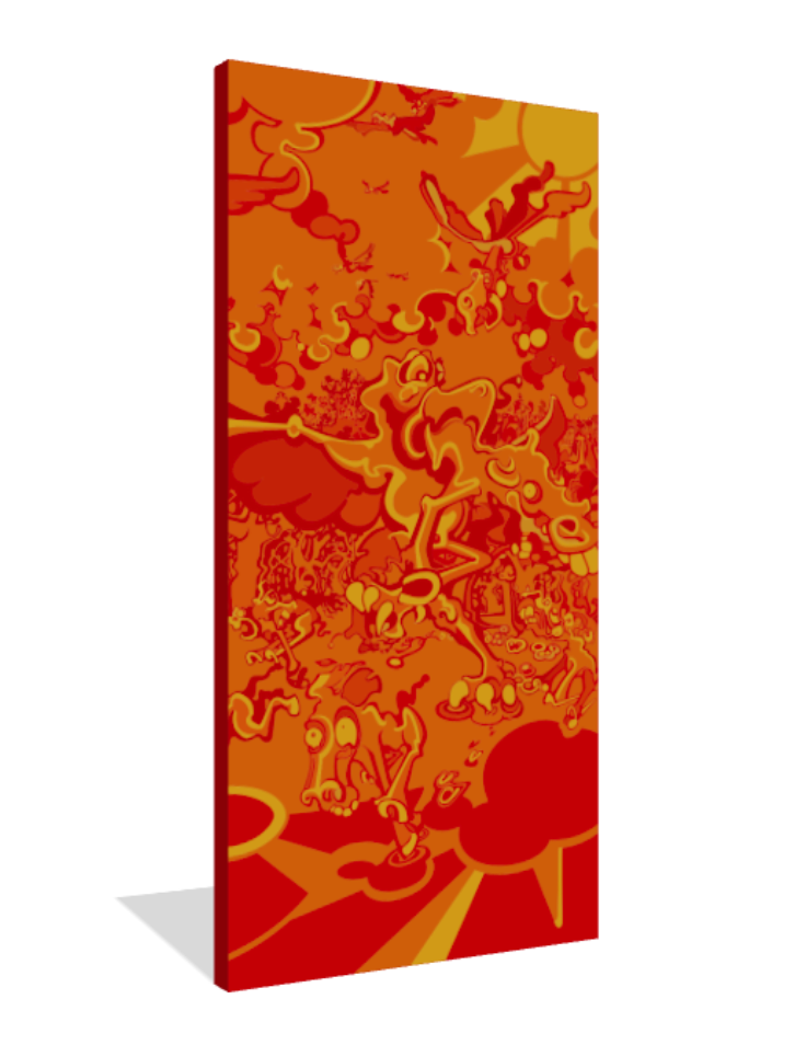 Bird Eats Horse - Vector Print