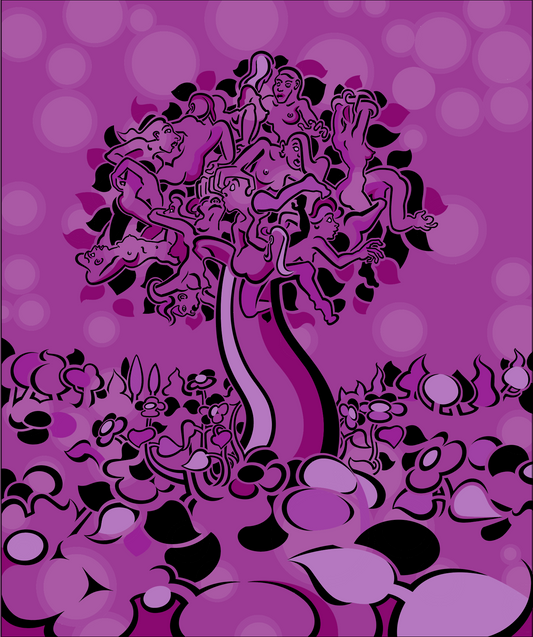 Lady Tree (Fucsia) - Vector Print