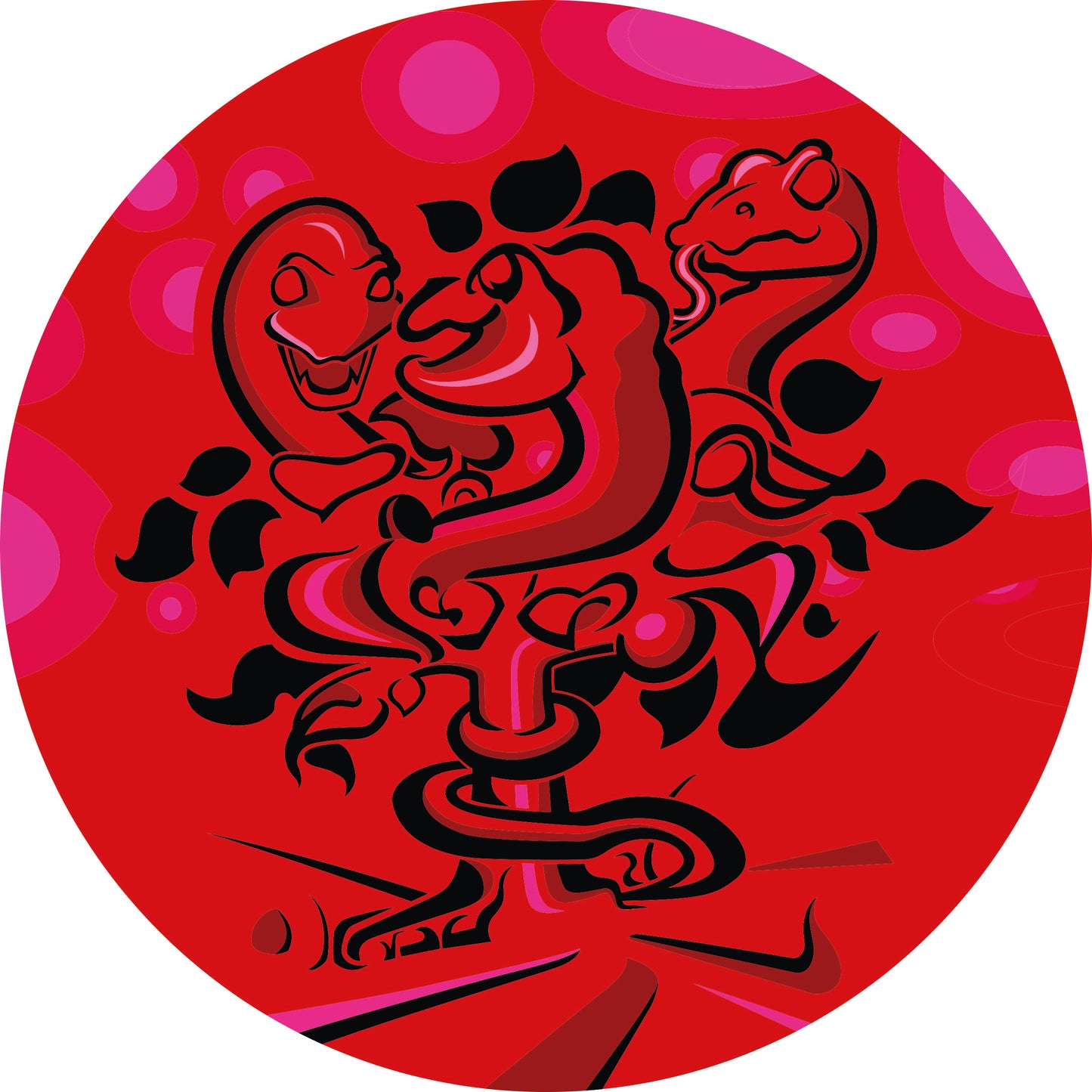 Snake Tree (Red) - Vinyl Stickers