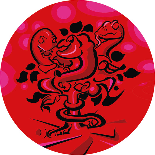 Snake Tree (Red) - Vinyl Stickers