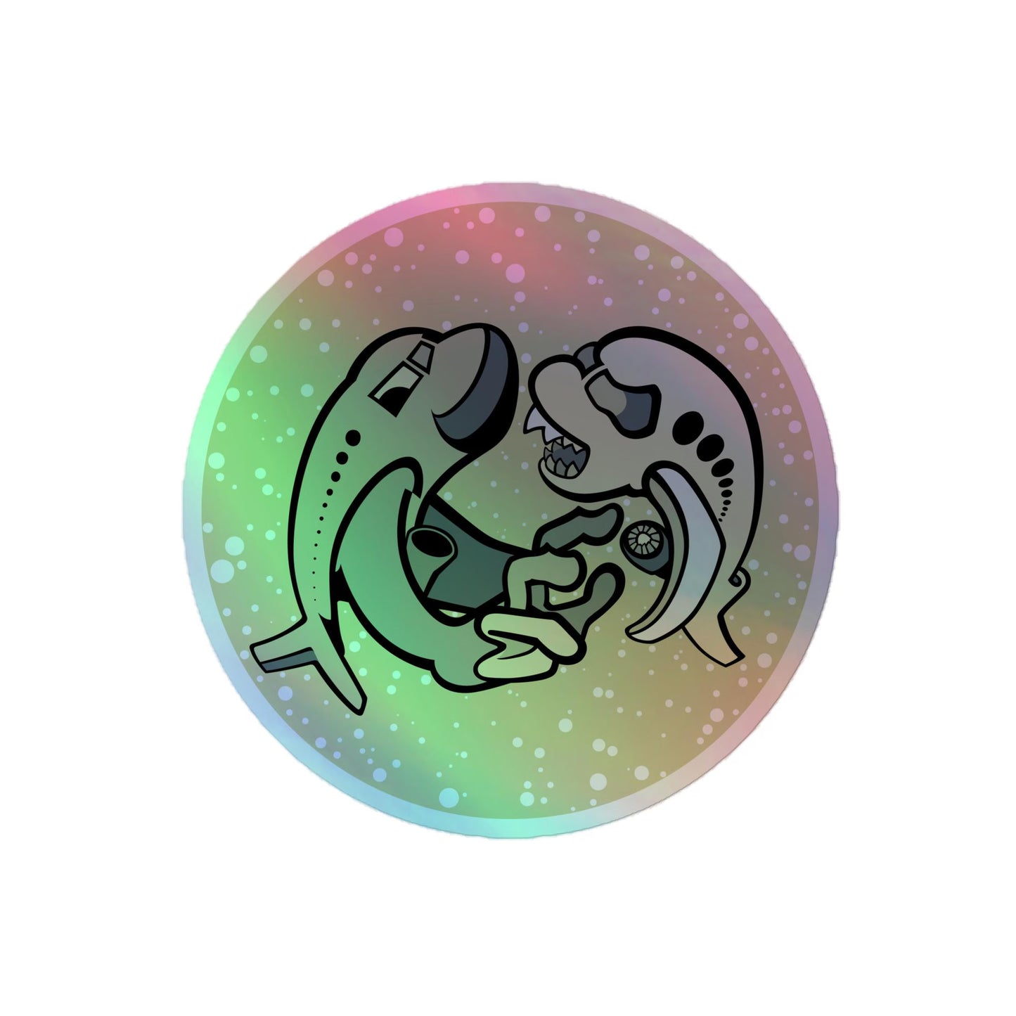 Angry Planes - Holographic Vinyl Stickers