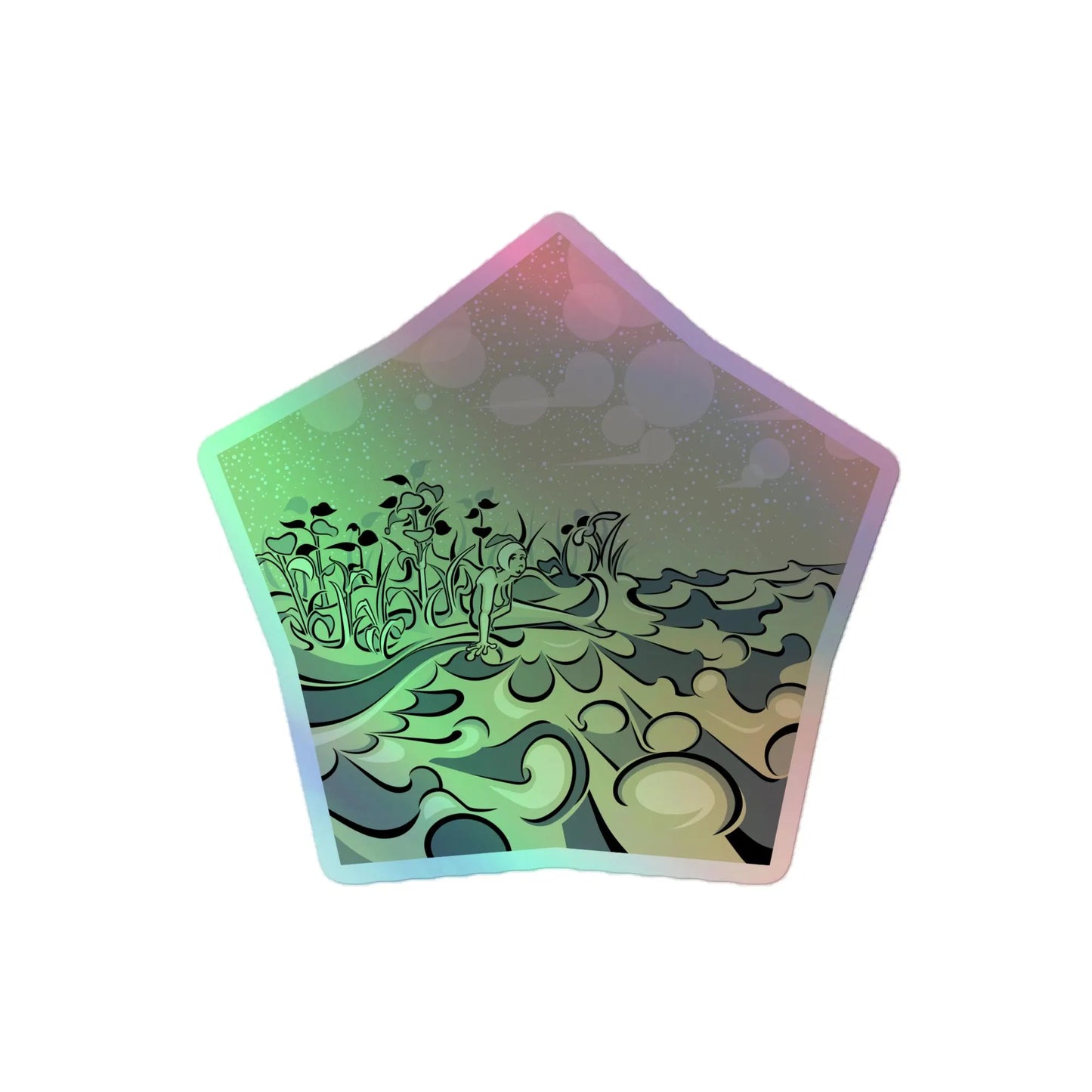 Mermaid - Holographic Vinyl Stickers