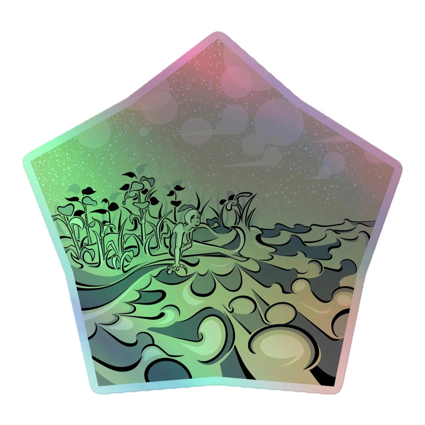 Mermaid - Holographic Vinyl Stickers