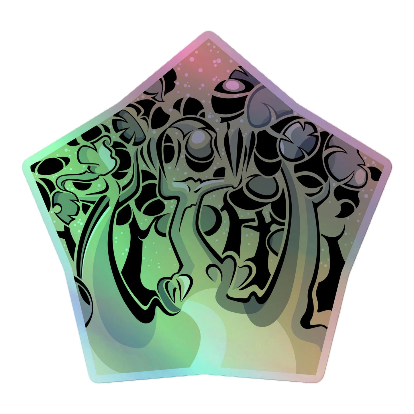 Angry Tree - Holographic Vinyl Stickers