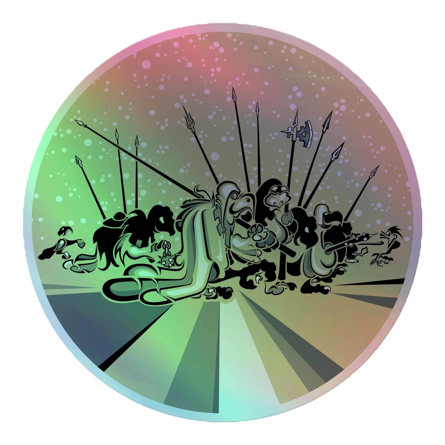 Bird March - Holographic Vinyl Stickers