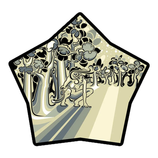 Girl with a Sling - Bubble-Free Vinyl Stickers