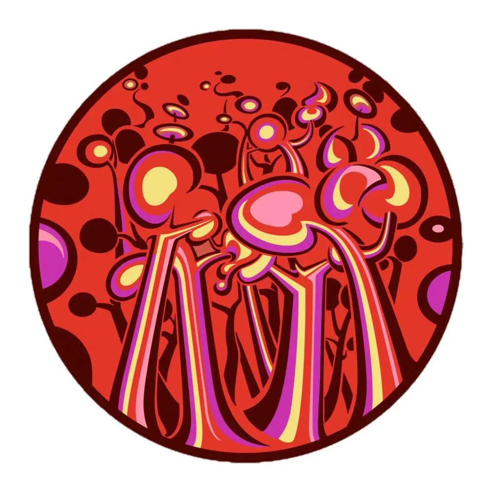 Little Red Tree Stripe - Bubble-Free Vinyl Stickers