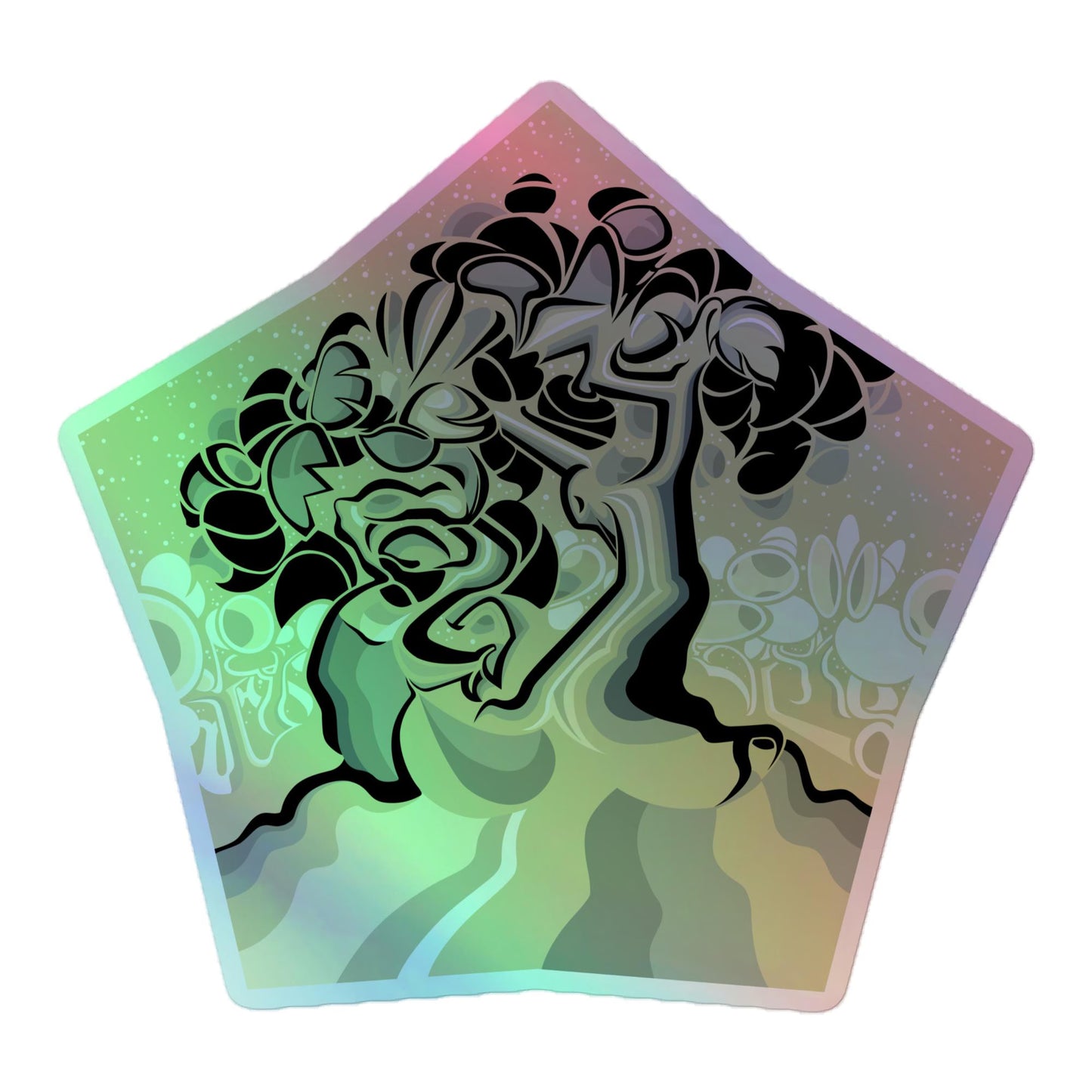 Two Trees - Holographicn Vinyl Stickers