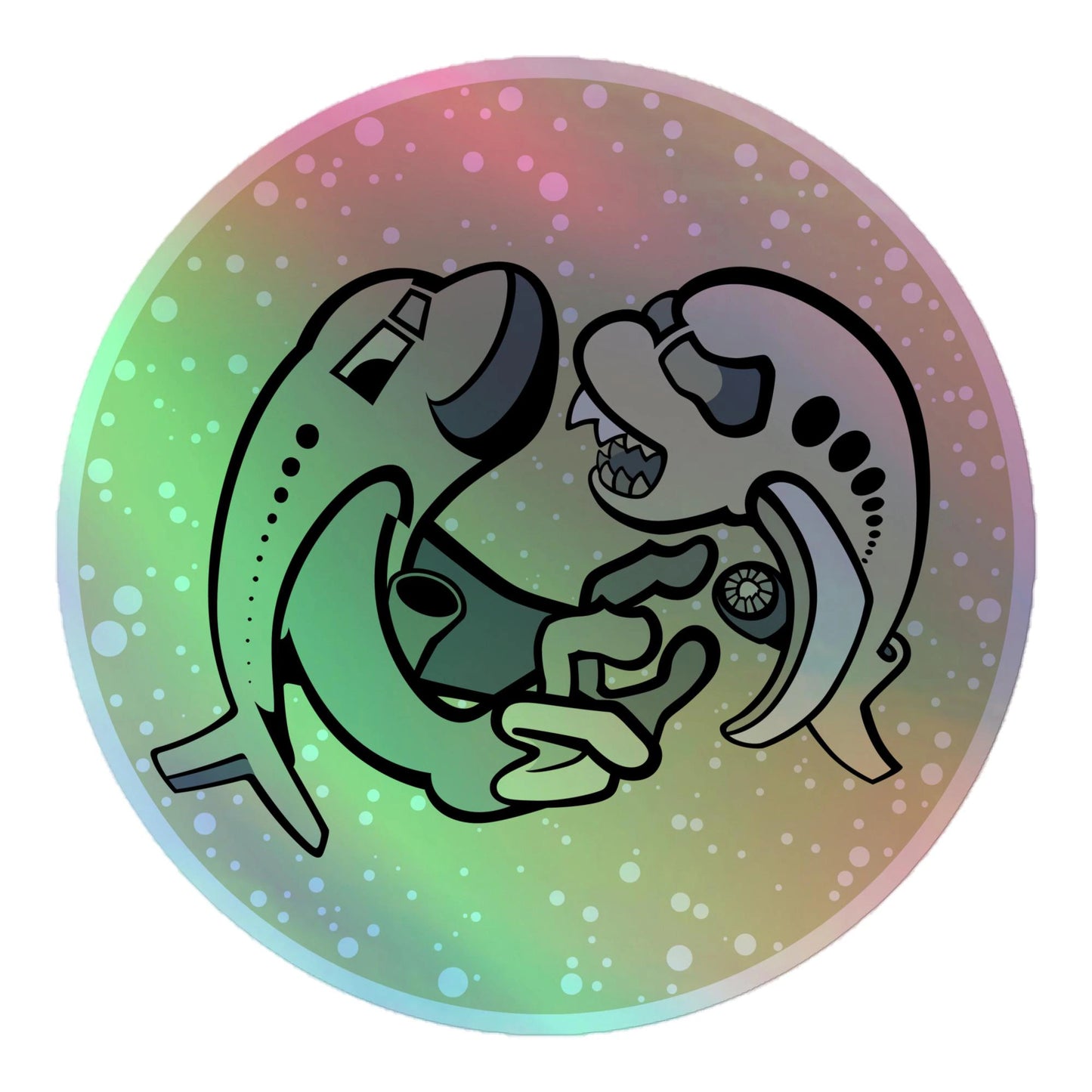 Angry Planes - Holographic Vinyl Stickers