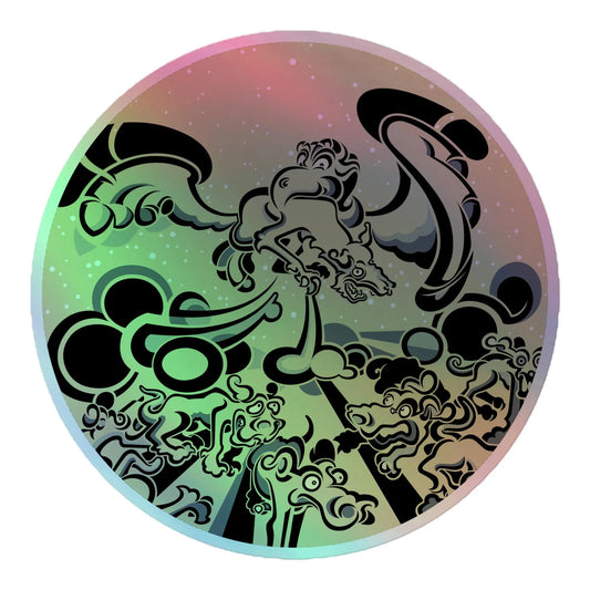 Dog Bird - Holographic Vinyl Stickers