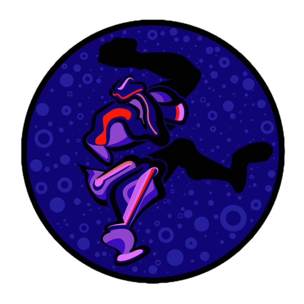 Angry Ape (Blue) - Bubble Free Vinyl Stickers