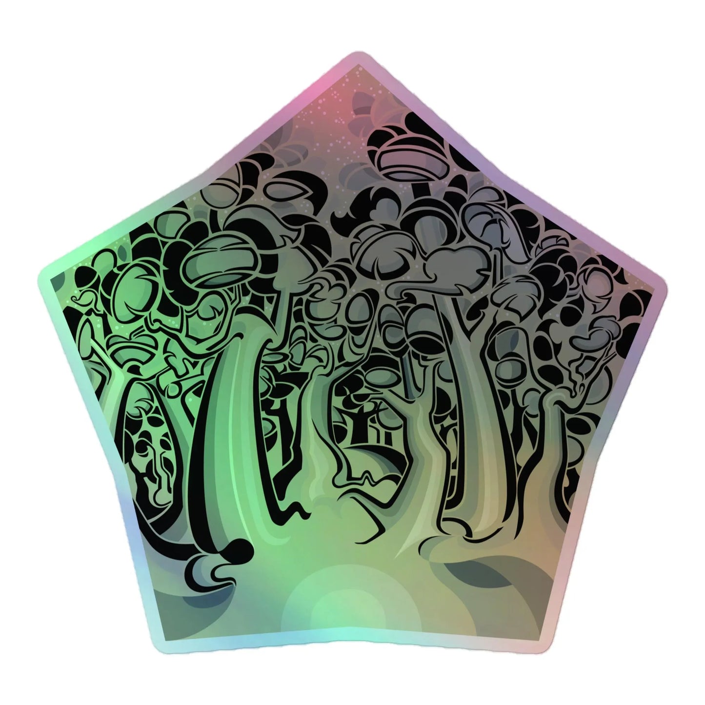 Tree Star- Holographic Vinyl Stickers