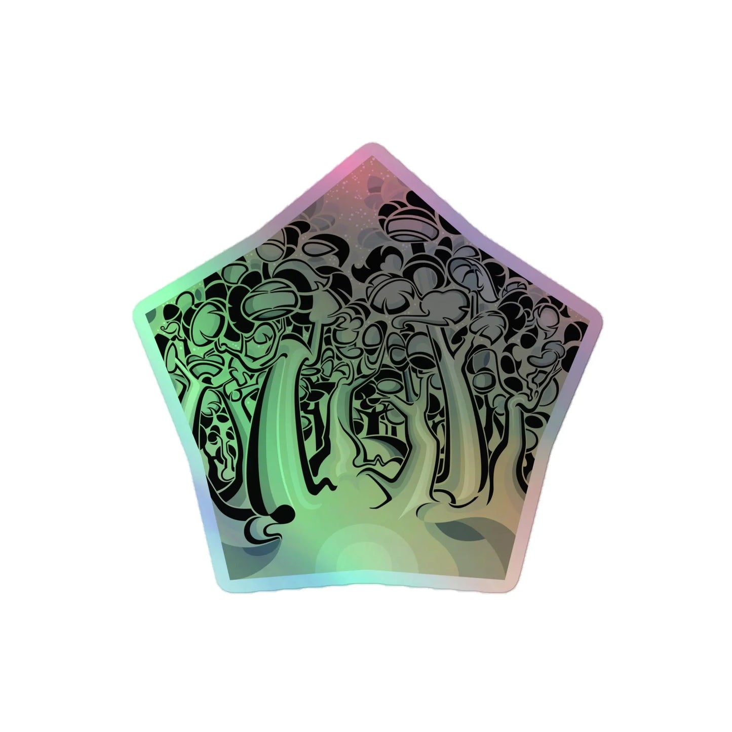 Tree Star- Holographic Vinyl Stickers