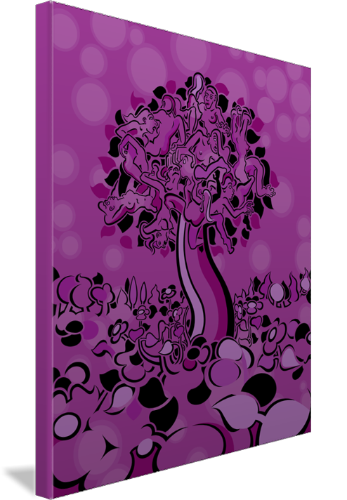 Lady Tree (Fucsia) - Vector Print